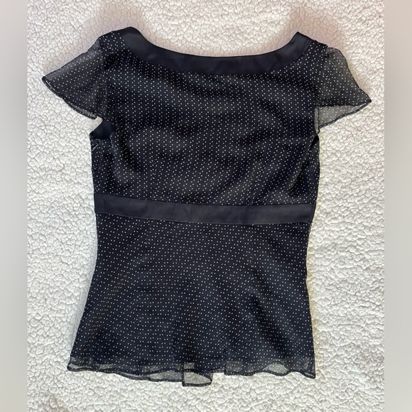LOFT Black Polka Dot Top - Picture 3 of 3